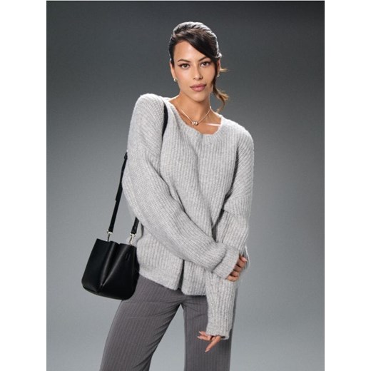 Sinsay - Torebka worek z imitacji skóry - czarny ze sklepu Sinsay w kategorii Torebki damskie - zdjęcie 186471969