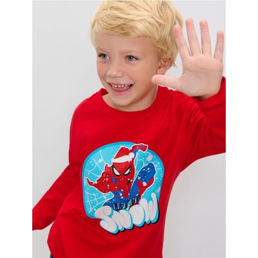 Sinsay - Koszulka z długimi rękawami Spider-Man - czerwony ze sklepu Sinsay w kategorii T-shirty chłopięce - zdjęcie 186472117