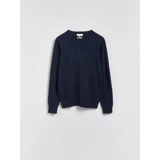 Reserved - Sweter z wełny merino - granatowy ze sklepu Reserved w kategorii Swetry damskie - zdjęcie 186473695