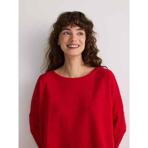 Reserved - Longsleeve z modalem - czerwony Reserved S wyprzedaż Reserved