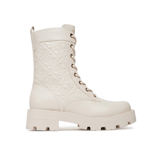 Guess Trzewiki FLTYAN ELE10 Écru ze sklepu MODIVO w kategorii Workery damskie - zdjęcie 186475118