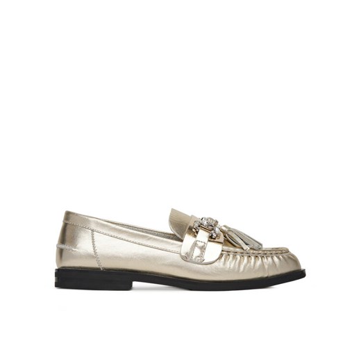 Eva Minge Loafersy PETUNIA-V1792-335-1 Złoty ze sklepu MODIVO w kategorii Lordsy damskie - zdjęcie 186475218