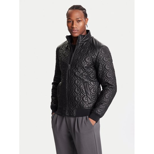 Guess Kurtka z imitacji skóry M5BL2E W1050 Czarny Regular Fit ze sklepu MODIVO w kategorii Kurtki męskie - zdjęcie 186475285