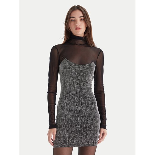 Simona Corsellini Sukienka koktajlowa A25CEAB10601 Srebrny Slim Fit ze sklepu MODIVO w kategorii Sukienki - zdjęcie 186475378