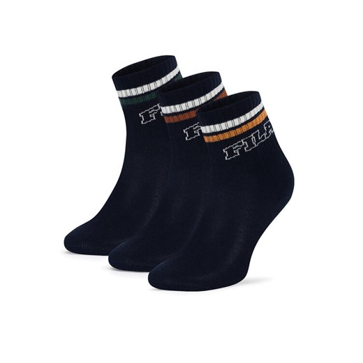Fila Skarpety długie F8080-AW24 (3-pack) Granatowy ze sklepu MODIVO w kategorii Skarpetki dziecięce - zdjęcie 186475388