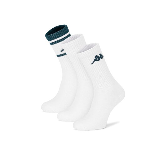 Skarpety długie Kappa KR_SUPERT_SS25 (3-PACK) Biały ze sklepu eobuwie.pl w kategorii Skarpetki męskie - zdjęcie 186478187