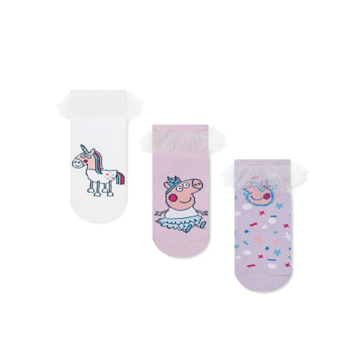 Skarpety długie Peppa Pig ACCCS-SS25-205PP(3-PACK) Biały ze sklepu eobuwie.pl w kategorii Skarpetki dziecięce - zdjęcie 186478319