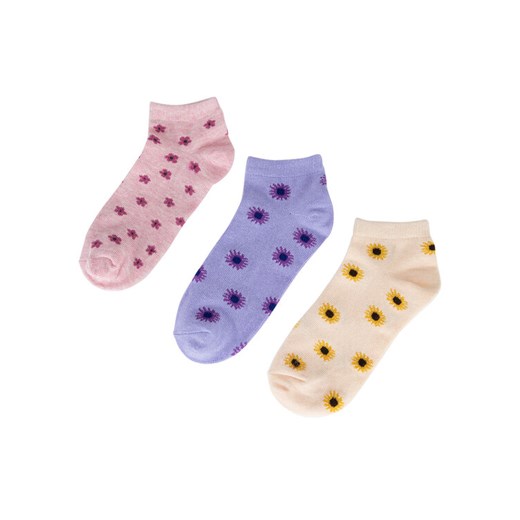 Skarpety krótkie JENNY 7KB-001-SS25 (3-PACK) Beżowy ze sklepu eobuwie.pl w kategorii Skarpetki dziecięce - zdjęcie 186478326