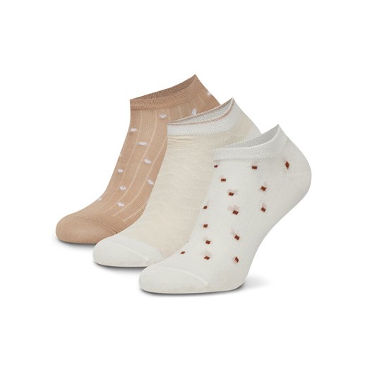 Skarpety krótkie Nine West KR_NW_FRESITA_Z_SS25 (3 PACK) Beżowy ze sklepu eobuwie.pl w kategorii Skarpetki damskie - zdjęcie 186478398