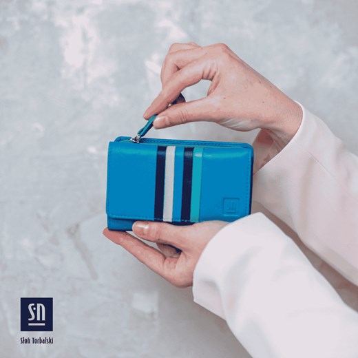 portfel skórzany zapinany na zatrzask ze sklepu Słoń Torbalski w kategorii Portfele damskie - zdjęcie 186479375