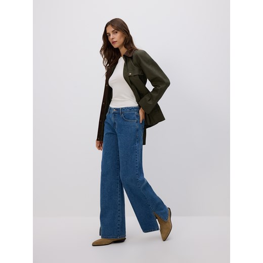 Reserved - Jeansy straight z rozcięciami - niebieski ze sklepu Reserved w kategorii Jeansy damskie - zdjęcie 186479969