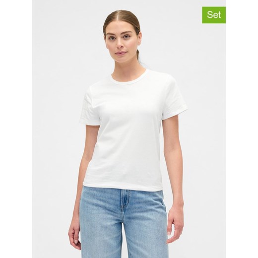 GAP Koszulki (2 szt.) w kolorze białym ze sklepu Limango Polska w kategorii Bluzki damskie - zdjęcie 186482399