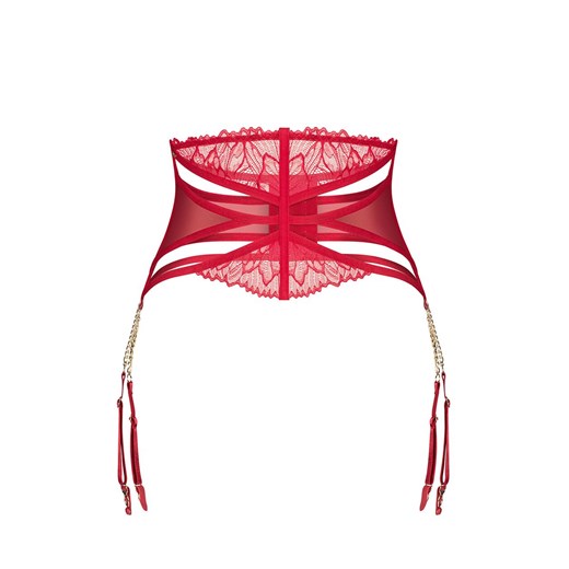 Obsessive czerwony pas do pończoch z wycięciami Matildea, Kolor czerwony, Rozmiar S/M, Obsessive ze sklepu Intymna w kategorii Akcesoria do bielizny - zdjęcie 186483567