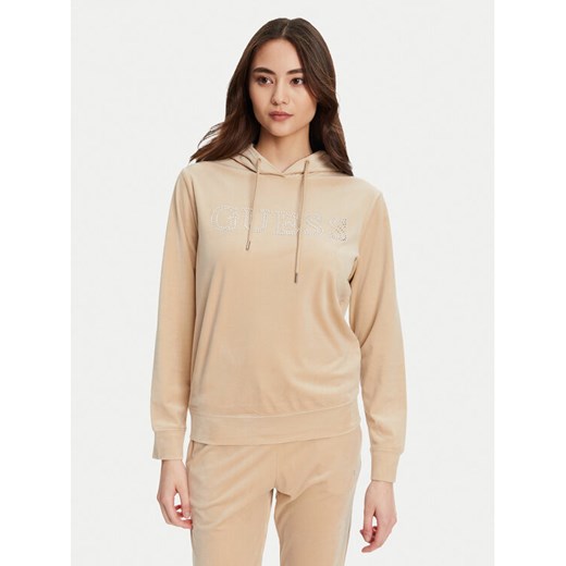 Guess Bluza V4RQ25 K0232 Beżowy Regular Fit ze sklepu MODIVO w kategorii Bluzy damskie - zdjęcie 186484169