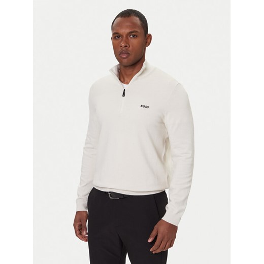 BOSS Sweter Momentum-X QZ 50547898 Écru Regular Fit ze sklepu MODIVO w kategorii Swetry męskie - zdjęcie 186484198