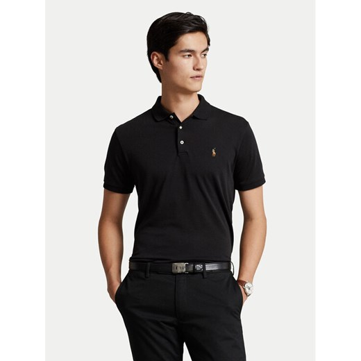Polo Ralph Lauren Polo Ssl 710713130001 Czarny Slim Fit ze sklepu MODIVO w kategorii T-shirty męskie - zdjęcie 186484258