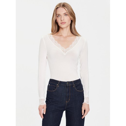 Vero Moda Bluzka Skye 10339843 Biały Slim Fit ze sklepu MODIVO w kategorii Bluzki damskie - zdjęcie 186484267