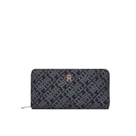 Tommy Hilfiger Portfel Icon Lrg Za Jacquard AW0AW17956 Czarny ze sklepu MODIVO w kategorii Portfele damskie - zdjęcie 186484275