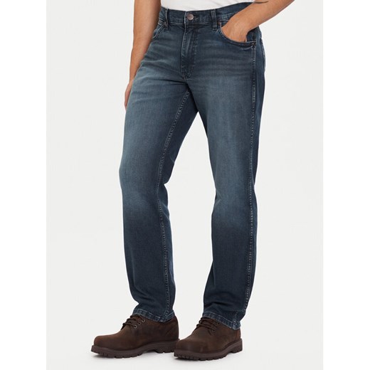 Wrangler Jeansy Greensboro 112370847 Granatowy Straight Fit ze sklepu MODIVO w kategorii Jeansy męskie - zdjęcie 186484277