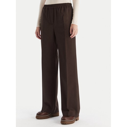Weekend Max Mara Spodnie materiałowe Petra 2525136032 Brązowy Regular Fit ze sklepu MODIVO w kategorii Spodnie damskie - zdjęcie 186484308