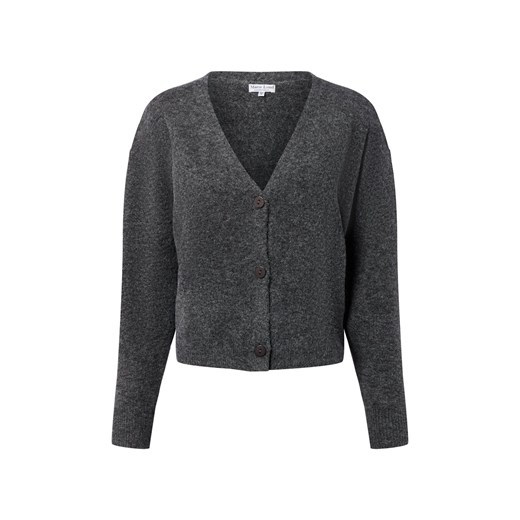Marie Lund Kardigan damski z zawartością wełny Kobiety antracytowy marmurkowy ze sklepu vangraaf w kategorii Swetry damskie - zdjęcie 186485725