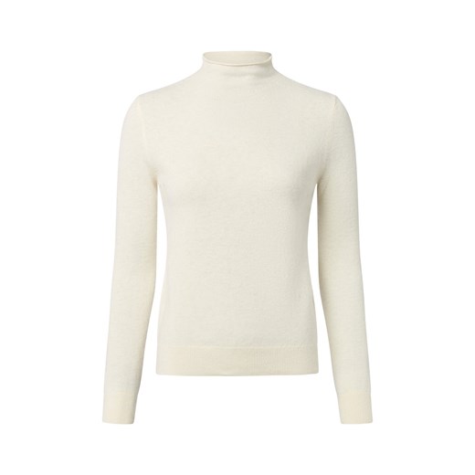 IPURI Wełniany sweter damski z zawartością merynosów Kobiety drobna dzianina écru jednolity ze sklepu vangraaf w kategorii Swetry damskie - zdjęcie 186485736