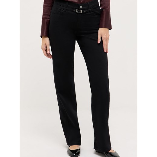 Angels Dżinsy - Liz Belt Kobiety czarny jednolity ze sklepu vangraaf w kategorii Jeansy damskie - zdjęcie 186485777
