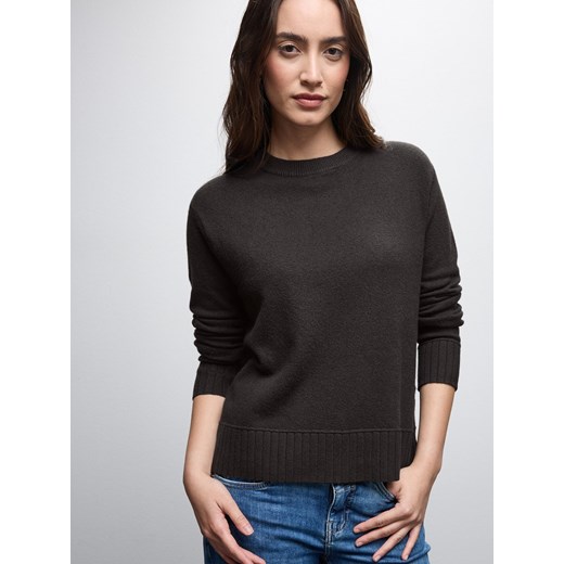 Street One Sweter damski z dzianiny Kobiety Sztuczne włókno błotnisty jednolity Street One 40 vangraaf