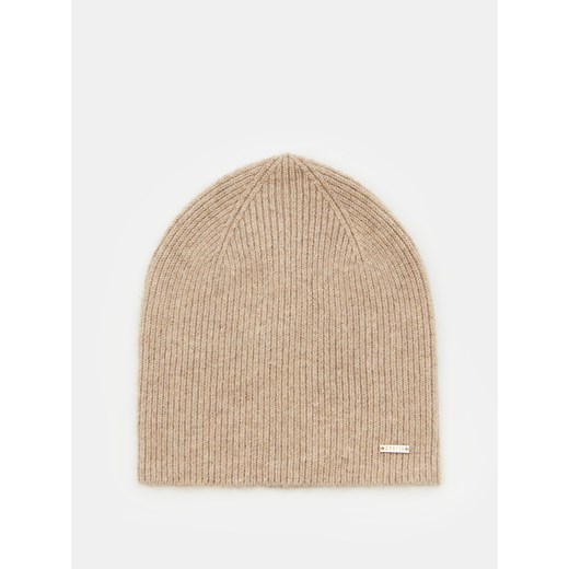 Mohito - Beżowa czapka beanie - beżowy ze sklepu Mohito w kategorii Czapki zimowe damskie - zdjęcie 186486935