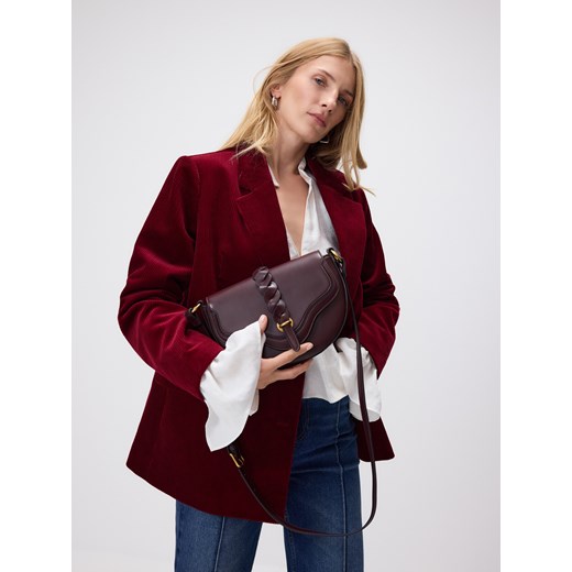 Reserved - Mała torebka na ramię - bordowy ze sklepu Reserved w kategorii Listonoszki - zdjęcie 186487798