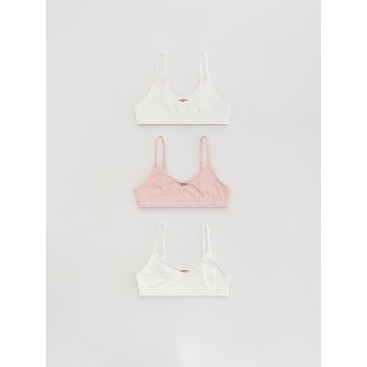 Reserved - Bieliźniany top 3 pack - złamana biel - id: 834GX-01X - marki Reserved - 186487967 Reserved - Bieliźniany top 3 pack - złamana biel ze sklepu Reserved w kategorii Staniki dla dziewczynki - zdjęcie 186487967