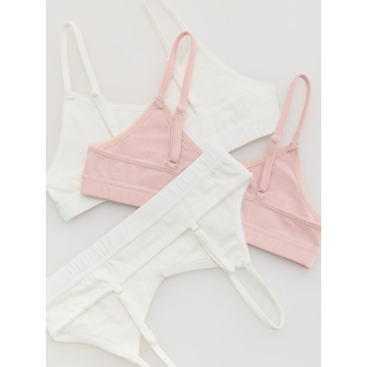 Reserved - Bieliźniany top 3 pack - złamana biel Reserved 158/164 (12-13 lat) Reserved