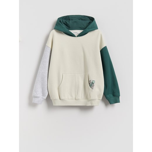 Reserved - Bluza z kapturem - morski ze sklepu Reserved w kategorii Bluzy chłopięce - zdjęcie 186488126