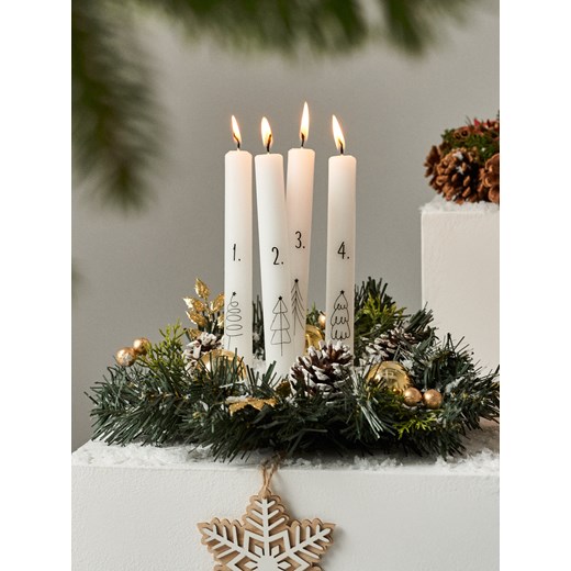 Sinsay - Wieniec dekoracyjny w motywie świątecznym - złoty Sinsay One Size Sinsay