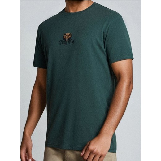 Sinsay - Koszulka z krótkim rękawem - zielony ze sklepu Sinsay w kategorii T-shirty męskie - zdjęcie 186488888