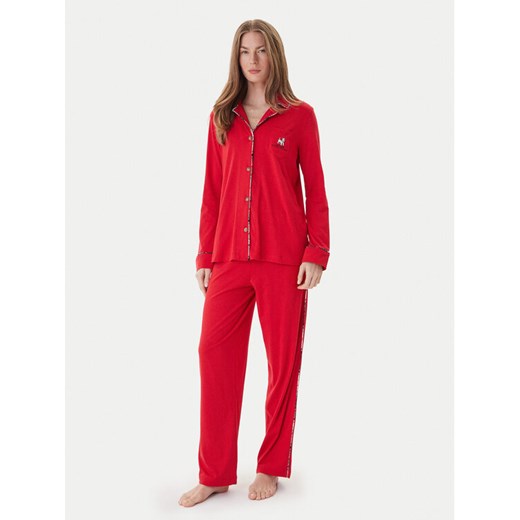 LAUREN RALPH LAUREN Piżama ILN72467F Czerwony Regular Fit ze sklepu MODIVO w kategorii Piżamy damskie - zdjęcie 186488915