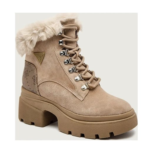 Guess Botki na słupku YARELI | shearling | zamsz ze sklepu Gomez Fashion Store w kategorii Botki - zdjęcie 186490068