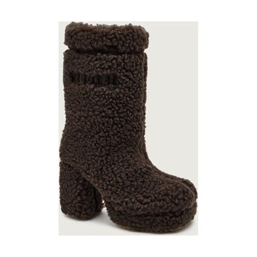 INUIKII Wełniane kozaki na słupku CURLY HIGH | z dodatkiem skóry | shearling ze sklepu Gomez Fashion Store w kategorii Kozaki damskie - zdjęcie 186490087