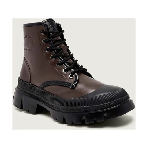 Karl Lagerfeld Skórzane buty wysokie TREKKA ze sklepu Gomez Fashion Store w kategorii Buty zimowe męskie - zdjęcie 186490116