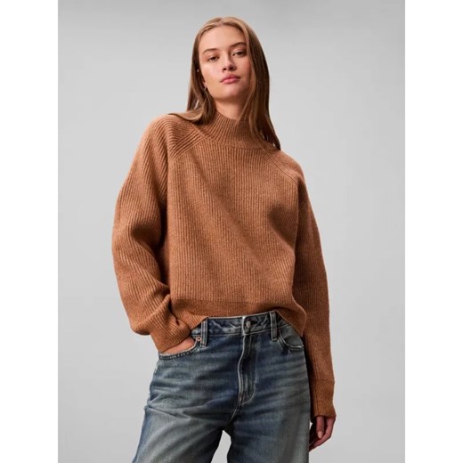 Calvin Klein Jeans Półgolf | Regular Fit | z dodatkiem wełny ze sklepu Gomez Fashion Store w kategorii Swetry damskie - zdjęcie 186490217