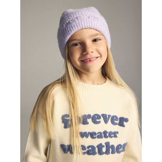 Reserved - Czapka z domieszką wełny - fioletowy Reserved 9-13 lat Reserved