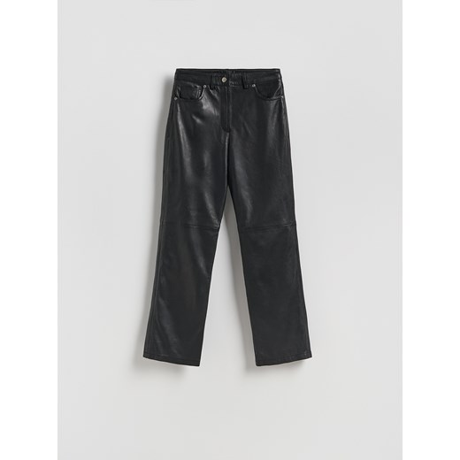 Reserved - Spodnie z owczej skóry - czarny ze sklepu Reserved w kategorii Spodnie damskie - zdjęcie 186491586