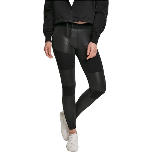 Urban Classics Legginsy w kolorze czarnym ze skóry syntetycznej ze sklepu Limango Polska w kategorii Spodnie damskie - zdjęcie 186492407