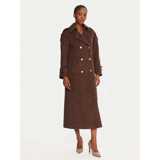 Rinascimento Płaszcz przejściowy CFC0125809003 Brązowy Regular Fit ze sklepu MODIVO w kategorii Płaszcze damskie - zdjęcie 186492639