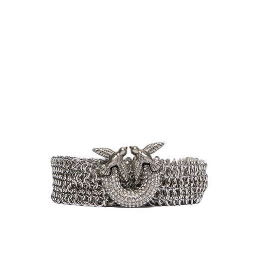 PINKO Pasek Damski Strass Buckle Belt H2 105878 A2X8 Srebrny ze sklepu MODIVO w kategorii Paski damskie - zdjęcie 186492677