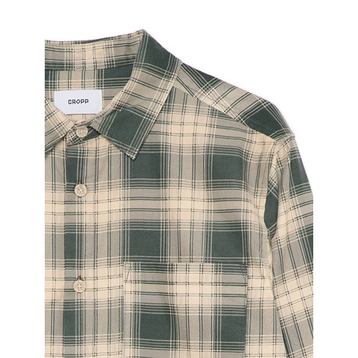 Cropp - Koszula w kratę z kieszenią - zielony Cropp XS Cropp
