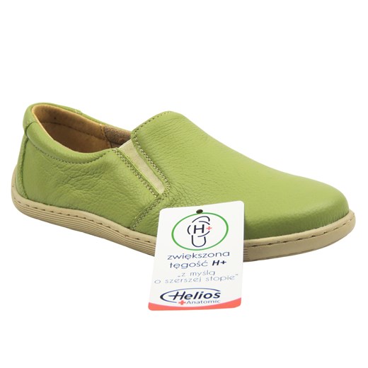 Barefooty, półbuty damskie zielone Helios Komfort 452 ze sklepu ulubioneobuwie w kategorii Półbuty damskie - zdjęcie 186493256