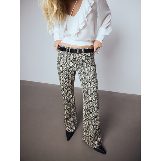 Reserved - Skórzany pasek z włosem - czarny ze sklepu Reserved w kategorii Paski damskie - zdjęcie 186493458