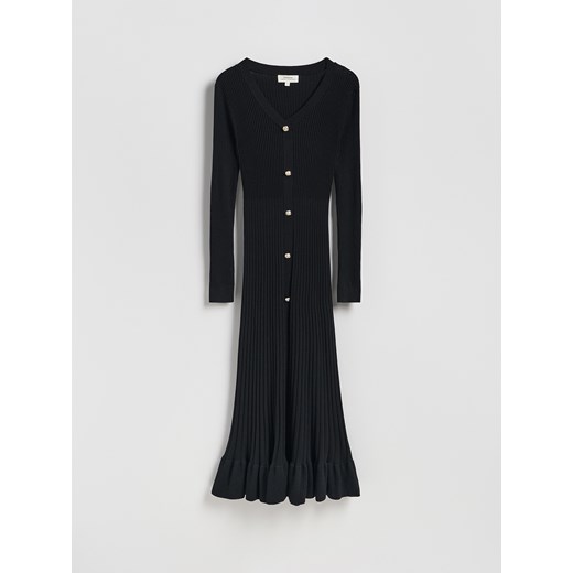 Reserved - Sukienka z wiskozy - czarny ze sklepu Reserved w kategorii Sukienki ciążowe - zdjęcie 186493527