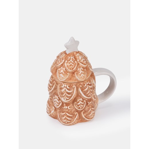Sinsay - Ceramiczny kubek z pokrywką - wielobarwny Sinsay One Size Sinsay